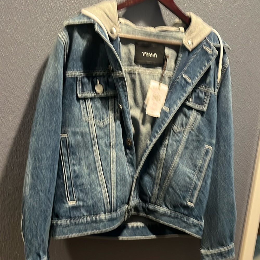 New with tags coach blue vintage wash denim jacket